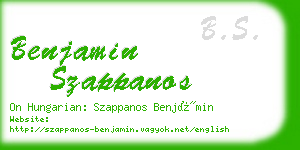 benjamin szappanos business card